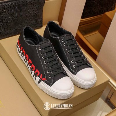 Giày Burberry Nam thể thao đen logo đỏ đen cao cấp giay burberry nam chinh hang 4 1