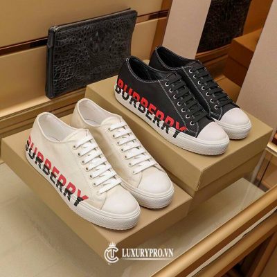 Giày Burberry Nam thể thao đen logo đỏ đen cao cấp giay burberry nam chinh hang 8 1