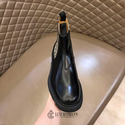 Giày Boot Dior Nam cổ bo chun màu đen cao cấp giay dior nam 3 4