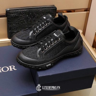 Giày Dior Sneaker Nam Họa Tiết Oblique Màu Đen giay dior nam 4 2