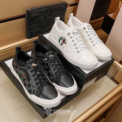 Giày Gucci Nam Thể Thao Màu Đen Logo Ong giay gucci nam 6 1