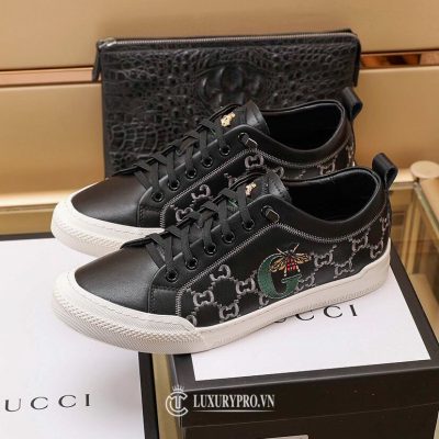 Giày Gucci Nam Thể Thao Màu Đen Logo Ong giay gucci nam 7 1