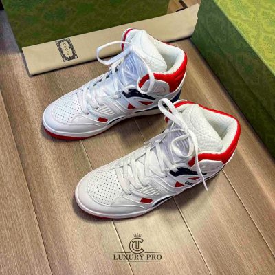 Giày Thể Thao Gucci Nam Nữ Trắng Đỏ Nổi Bật giay gucci nam fake 2 2