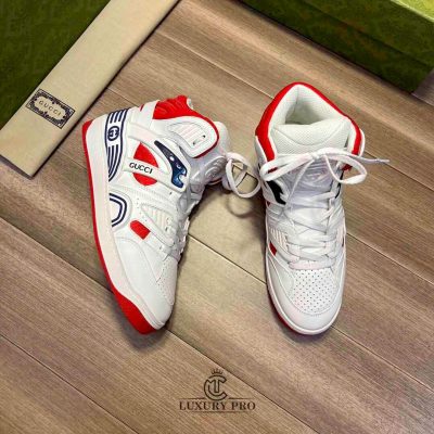 Giày Thể Thao Gucci Nam Nữ Trắng Đỏ Nổi Bật giay gucci nam fake 4 2