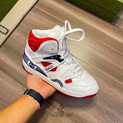 Giày Thể Thao Gucci Nam Nữ Trắng Đỏ Nổi Bật giay gucci nam fake 6 2