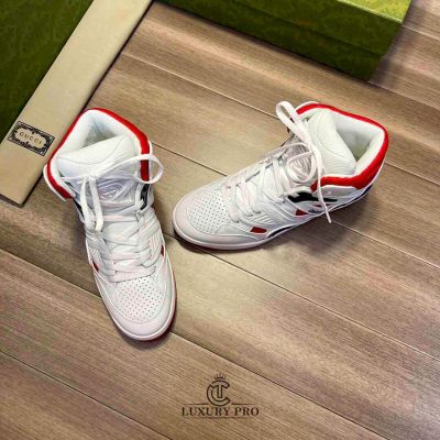 Giày Thể Thao Gucci Nam Nữ Trắng Đỏ Nổi Bật giay gucci nam fake 7 2