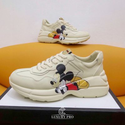 Giày Sneaker Gucci Nữ Họa Tiết Mickey Cao Cấp giay gucci nam gia re 4 4