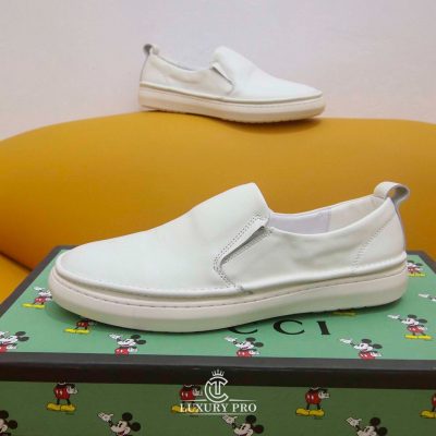 Giày Slip On Gucci Nam Hàng Hiệu Siêu Cấp Trắng giay luoi nam gucci 3