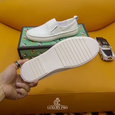 Giày Slip On Gucci Nam Hàng Hiệu Siêu Cấp Trắng giay luoi nam gucci 4