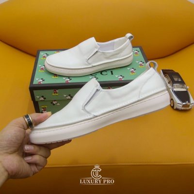 Giày Slip On Gucci Nam Hàng Hiệu Siêu Cấp Trắng giay luoi nam gucci 5