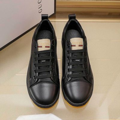 Giày Gucci Nam Màu Đen Cải Đỏ Phiên Bản Cao Cấp giay nam gucci 1 1