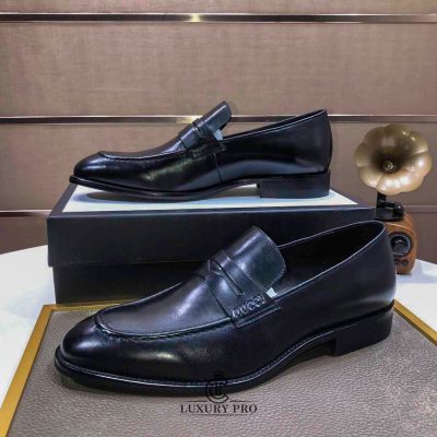 Giày Loafer Gucci Nam Da Màu Đen Rep 1:1 Chính Hãng giay nam gucci 1