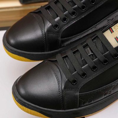 Giày Gucci Nam Màu Đen Cải Đỏ Phiên Bản Cao Cấp giay nam gucci 4 1