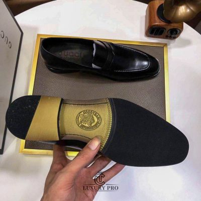 Giày Loafer Gucci Nam Da Màu Đen Rep 1:1 Chính Hãng giay nam gucci 4