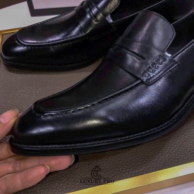 Giày Loafer Gucci Nam Da Màu Đen Rep 1:1 Chính Hãng giay nam gucci 5