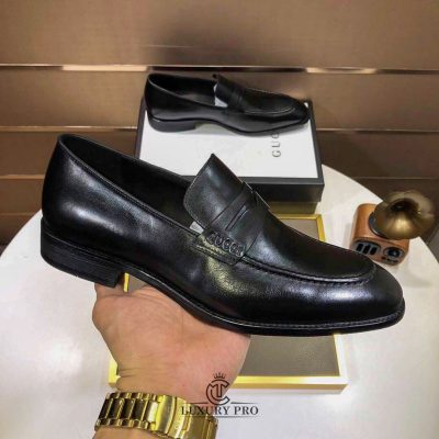 Giày Loafer Gucci Nam Da Màu Đen Rep 1:1 Chính Hãng giay nam gucci 6