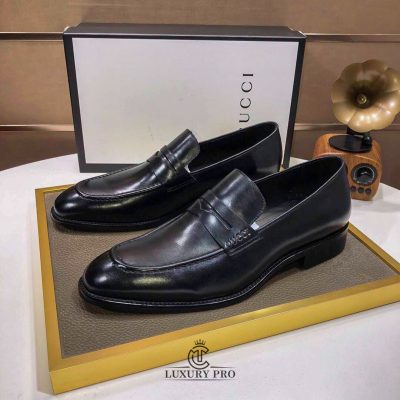 Giày Loafer Gucci Nam Da Màu Đen Rep 1:1 Chính Hãng giay nam gucci 8