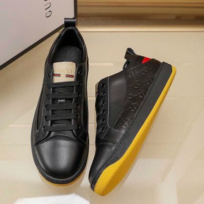 Giày Gucci Nam Màu Đen Cải Đỏ Phiên Bản Cao Cấp giay nam gucci 9 1
