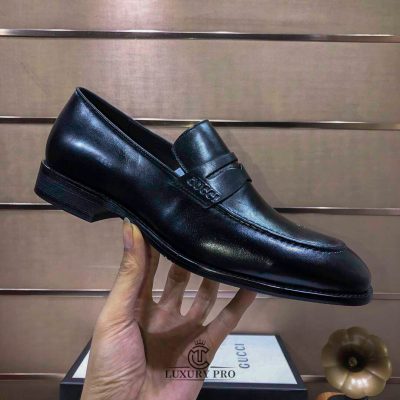 Giày Loafer Gucci Nam Da Màu Đen Rep 1:1 Chính Hãng giay nam gucci 9
