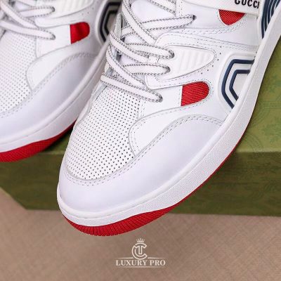 Giày Gucci Thể Thao Cao Cổ Phối Màu Trắng Đỏ Cao Cấp giay nam gucci chinh hang 1