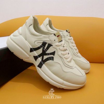 Giày Sneaker Gucci Nữ Rhyton NY Trắng Cao Cấp Chất Lượng giay nam gucci chinh hang 6 3