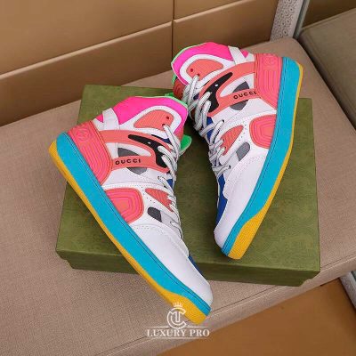 Giày Nam Gucci Basket Phối Màu Đế Vàng Cao Cấp giay nam hang hieu gucci 1