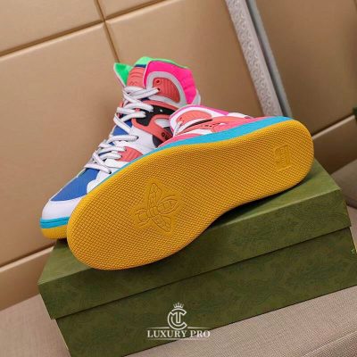 Giày Nam Gucci Basket Phối Màu Đế Vàng Cao Cấp giay nam hang hieu gucci 3