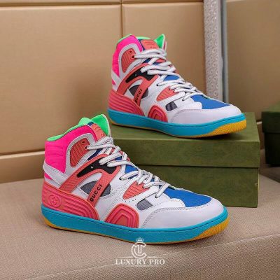 Giày Nam Gucci Basket Phối Màu Đế Vàng Cao Cấp giay nam hang hieu gucci 6