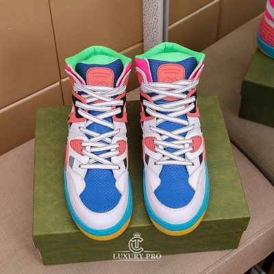 Giày Nam Gucci Basket Phối Màu Đế Vàng Cao Cấp giay nam hang hieu gucci 7