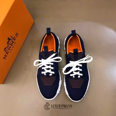 Giày Thể Thao Hermes Nam Màu Xanh Navy Dây Trắng giay nam hermes 1 10