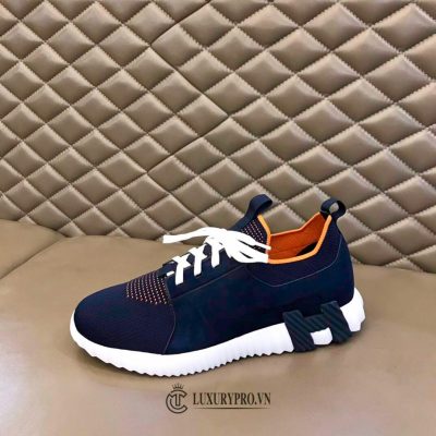 Giày Thể Thao Hermes Nam Màu Xanh Navy Dây Trắng giay nam hermes 2 10