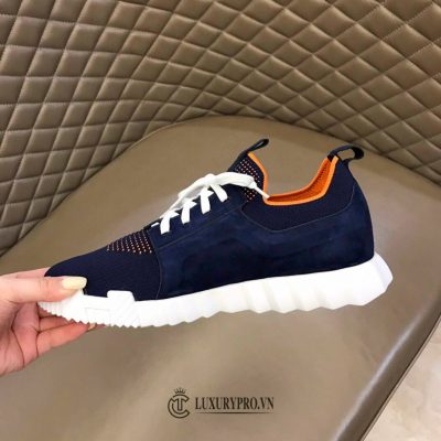 Giày Thể Thao Hermes Nam Màu Xanh Navy Dây Trắng giay nam hermes 3 10