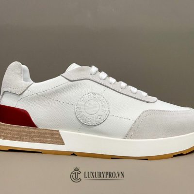 Giày Hermes Nam Trắng Phối Da Lộn Rep 1:1 Chính Hãng giay nam hermes 4 1