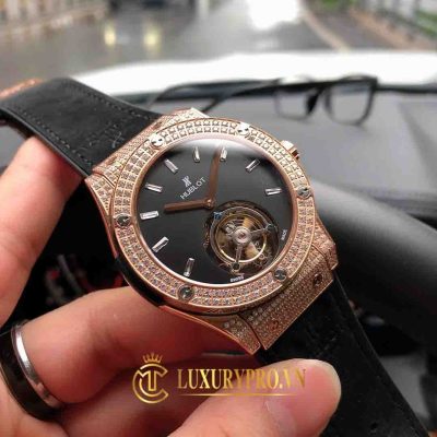 Đồng Hồ Nam Hublot Classic Fusion Tourbillon King Gold Pavé 42mm dong ho hublot fake 1 ha noi 7