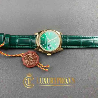 Đồng Hồ Nam Rolex Day-Date 118138 Yellow Gold Green Index Dial dong ho rolex fake 1 tphcm 8