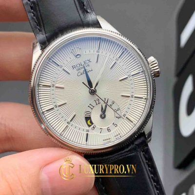 Đồng Hồ Nam Rolex Cellini Dual Time 50529 White Dial dong ho rolex gia re 6