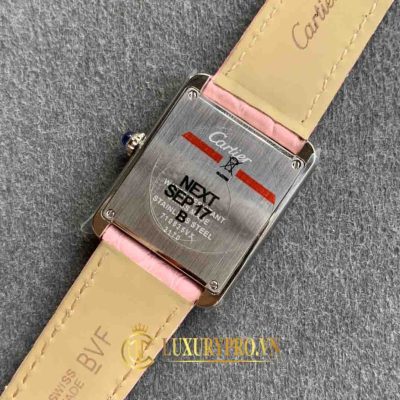 Đồng Hồ Nữ Cartier Tank Solo W5200005 White Dial Pink Strap ban dong ho cartier fake 7