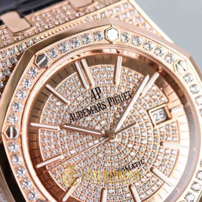 Đồng Hồ Nam Audemars Piguet Royal Oak 15450 Rose Gold Diamond dong ho audemars piguet nam 3