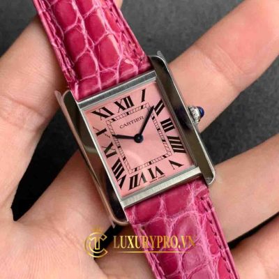 Đồng Hồ Nữ Cartier Tank Solo Purple W5200000 dong ho cartier nu gia bao nhieu 2