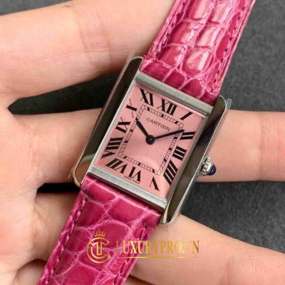 Đồng Hồ Nữ Cartier Tank Solo Purple W5200000 dong ho cartier nu gia bao nhieu 9