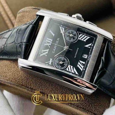 Đồng Hồ Nam Cartier Tank MC W5330008 Black Chronograph dong ho cartier sieu cap 2