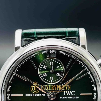 Đồng Hồ Nam IWC Portofino Chronograph IW391405 Green dong ho iwc nam day da 2