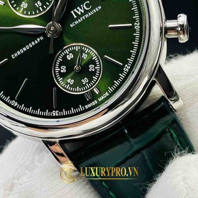 Đồng Hồ Nam IWC Portofino Chronograph IW391405 Green dong ho iwc nam day da 9