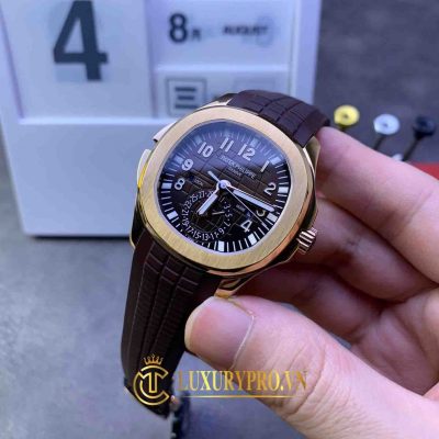 Đồng Hồ Nam Patek Philippe Aquanaut Brown Rpse Gold 5164R-001 dong ho patek philippe fake 1 4