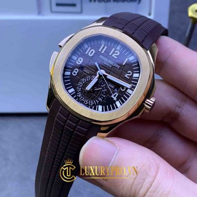 Đồng Hồ Nam Patek Philippe Aquanaut Brown Rpse Gold 5164R-001 dong ho patek philippe fake 1 6