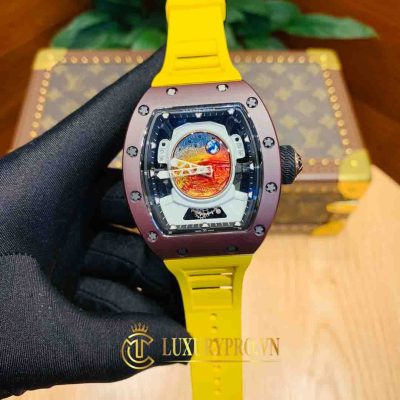 Đồng Hồ Nam Richard Mille RM 52-05 Manual Winding Yellow dong ho richard mille fake loai 1 gia