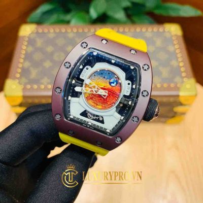 Đồng Hồ Nam Richard Mille RM 52-05 Manual Winding Yellow dong ho richard mille fake loai 1 gia 5