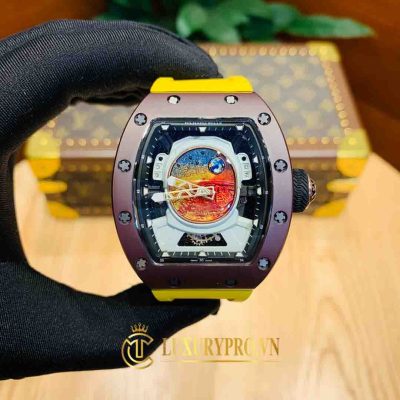 Đồng Hồ Nam Richard Mille RM 52-05 Manual Winding Yellow dong ho richard mille fake loai 1 gia 8