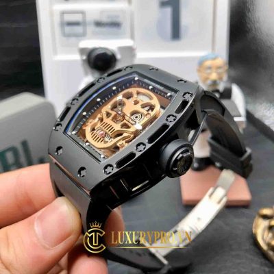 Đồng Hồ Nam Richard Mille RM52-01 Ceramic Skull Gold dong ho richard mille gia re 11