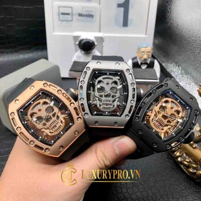 Đồng Hồ Nam Richard Mille RM52-01 Ceramic Skull Gold dong ho richard mille gia re 17